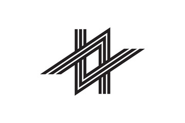 letter a logo with arrow striped style concept, element vector design