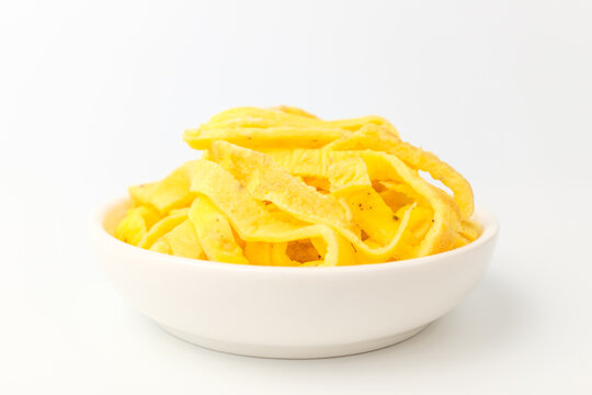 Egg garnish on a white background