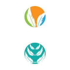 Feathers Logo Template vector symbol