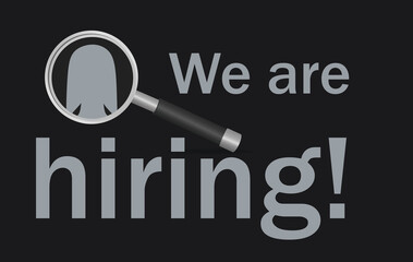 We are hiring banner. vector