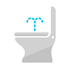 shower toilet/bidet flat vector icon illustration