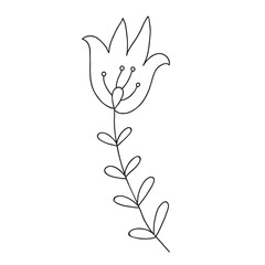 Hand drawn flower doodle
