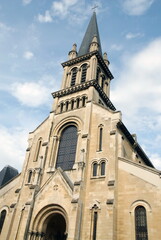 Fototapeta na wymiar Ville d'Alfortville, église Notre-Dame (fin XIXe siècle), département du Val-de-Marne, France
