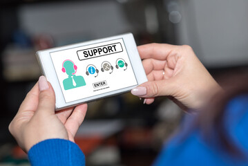 Support concept on a smartphone