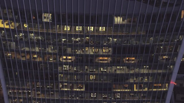 London City Illuminated Aerial View