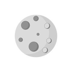 Moon in flat design style. illustration