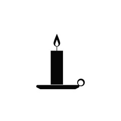 Icon of candle. Burning candle illustration