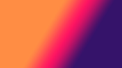 Abstract bright orange, purple and dark purple blurred gradient background with backlight.