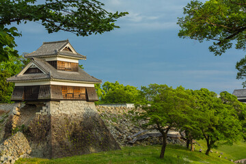 Fototapeta na wymiar 日本　熊本県熊本市、熊本城の戌亥櫓