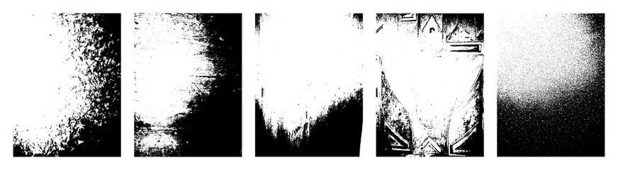 Collection set of grunge textures. Decorative texture for your design. Uneven surface. Vector illustration.
