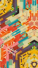 Colorful abstract background with geometric elements.