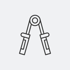 Hand gripper icon isolated on background. Activity symbol modern, simple, vector, icon for website design, mobile app, ui. Vector Illustration