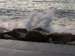 waves on the rocks