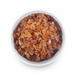 Brown Rock Sugar isolated on white