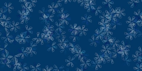 Fototapeta na wymiar Light blue vector abstract background with leaves.