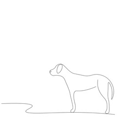 Dog on white background. Vector illustration
