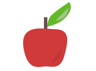 Apple icon. Red apple logo isolated on white background. illustration for any design.