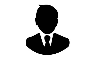 Businessman icon or black colour business man icon vector.