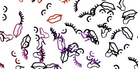 Light Pink, Yellow vector texture with women's rights symbols.