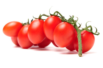 cherry tomatoes on white background 
