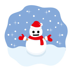 クリスマスの雪だるま