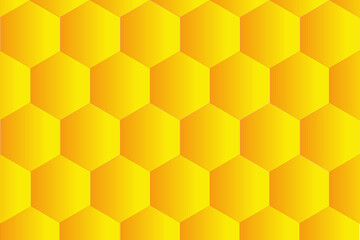 Muster aus vielen gelben Sechsecken mit Farbverlauf