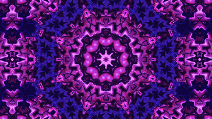 Fantasy fairytale kaleidoscope background pattern with concentric purple violet elements