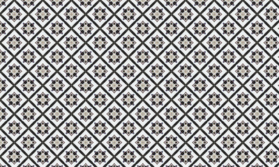 Fototapeta premium black and white seamless pattern