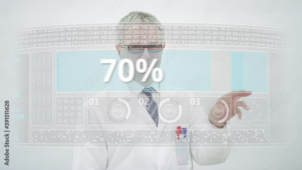 Poster engineer counts down to 60 percent on a modern computer screen