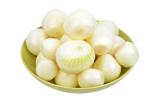 Peeled white onion