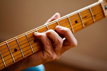 person playing guitar