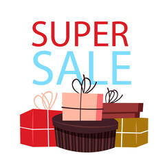 Christmas sale banner template with gift boxes. New Year and Merry Christmas background template. Modern website template designs. Design concepts of web page design for website. 