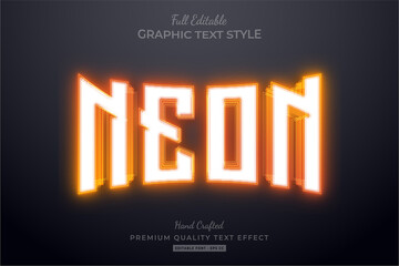 Orange Neon Editable Text Effect