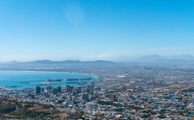 Top view to Cape Town city 