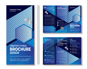 Abstract Trifold Brochure Template Vector