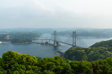 日本　佐賀県唐津市、加部島と九州本土を結ぶ呼子大橋