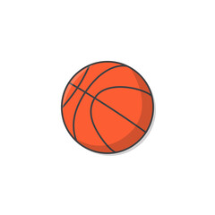 Basket Ball Vector Icon Illustration. Basketball Symbol