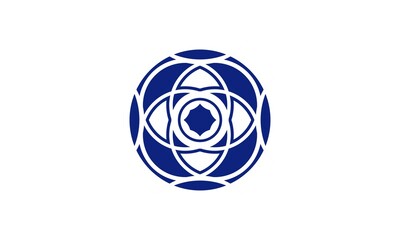 Abstract Blue Colored Rounded Digital And Technology Logo Vector