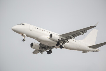 an airplane getting to land	
