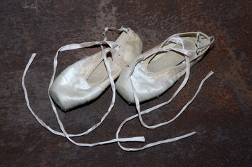 Old White Ballet Slippers and an Old Chessboard. © Salavat Safiullin