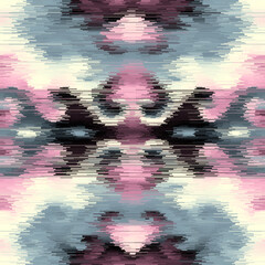 Abstract ornamental seamless pattern with imitation of a grunge texture with thin lines. Vector image.