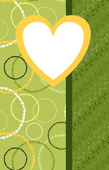 Design template for cute wedding invitation card. Template for scrapbooking with hand drawn doodle patterns. For birthday, anniversary, party invitations. Vector