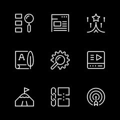 Set line icons of SEO