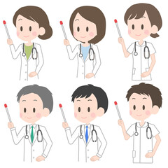 医師　看護師　ポインター　セット