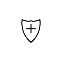 Icon vector graphic of shield , good for template