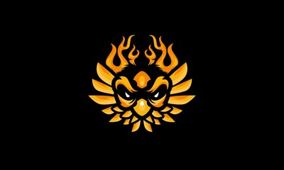 E-Sports Game Flaming Owl Mascot