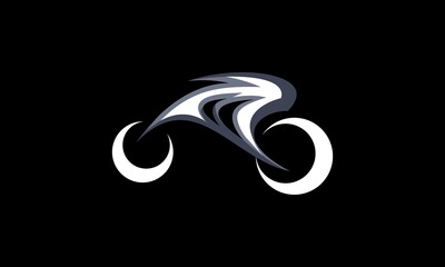 Futuristic Motorcycle Logo Illustration