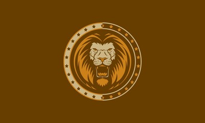 Golden Premium Lion Badge