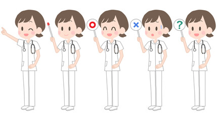 看護師　ポインター　サイン　セット