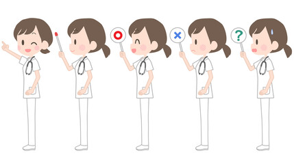 看護師　ポインター　サイン　セット